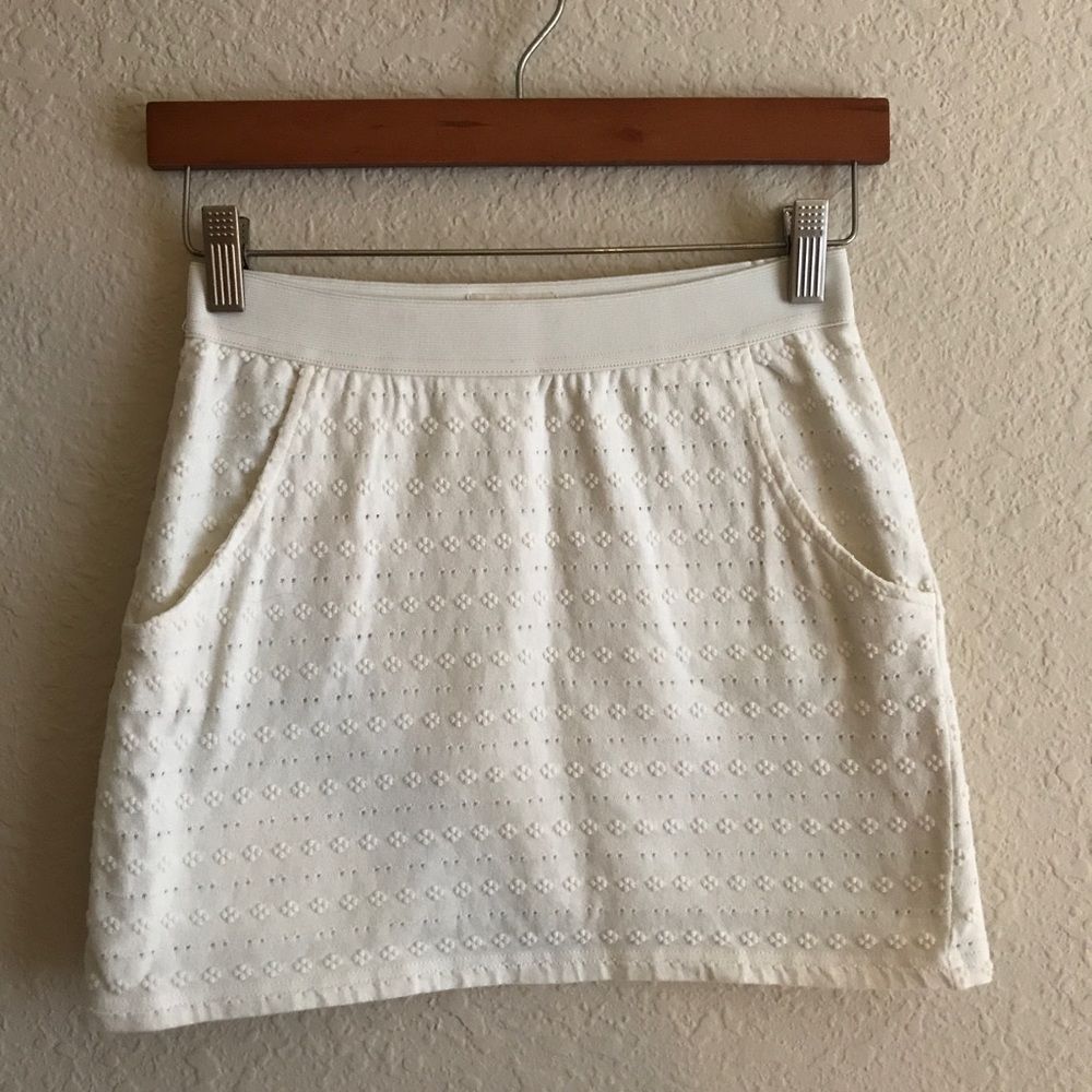 Silence + Noise white textured mini skirt